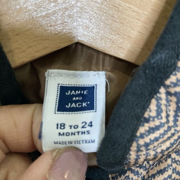 Janie and Jack Collection Quilted Peplum Vest Baby 18-24 Months Chevron Brown - Picture 10 of 11